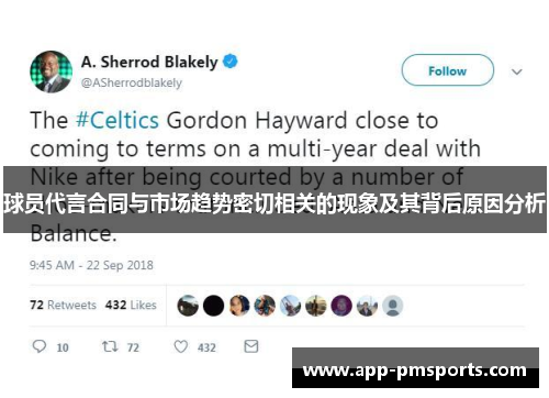 球员代言合同与市场趋势密切相关的现象及其背后原因分析