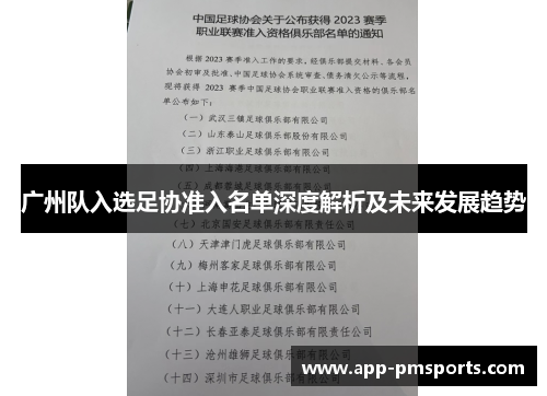 广州队入选足协准入名单深度解析及未来发展趋势
